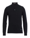 Why Not Brand Man Turtleneck Navy Size L Wool, Viscose, Nylon, Cashmere In Black
