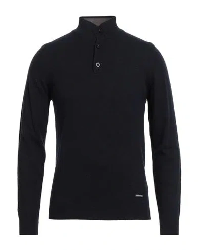 Why Not Brand Man Turtleneck Navy Size L Wool, Viscose, Nylon, Cashmere