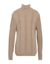 Why Not Brand Man Turtleneck Sand Size Xl Acrylic, Wool In Beige