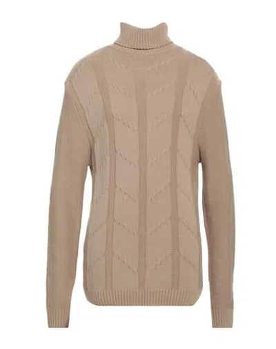 Why Not Brand Man Turtleneck Sand Size Xl Acrylic, Wool In Beige