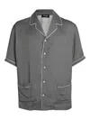 Whyat Amalfi Pattern Piped Shirt In Gray