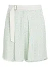 Whyat Belt Pattern Shorts In Green