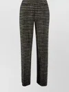 WHYCI CHECKERED PATTERN WIDE LEG TROUSERS