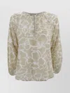 Whyci Crew Neck Floral Print Blouse