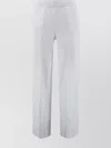 WHYCI LINEN STRAIGHT LEG TROUSERS WITH HIGH WAIST