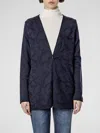 Whyci Milano Embroidered Cardigan In Navy