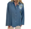Whyci Milano Mariana Hand-painted Flower Shirt In Fiore