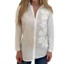 Whyci Milano Norma Embroidered Flower Shirt In White