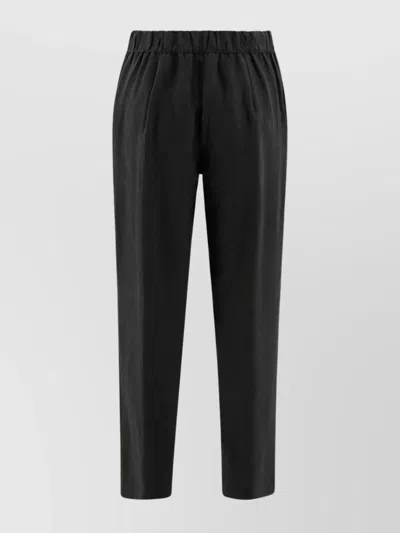 Whyci Relaxed Fit Trousers With Side Pockets In Black