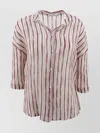 Whyci Striped Cotton Silk Blend Shirt