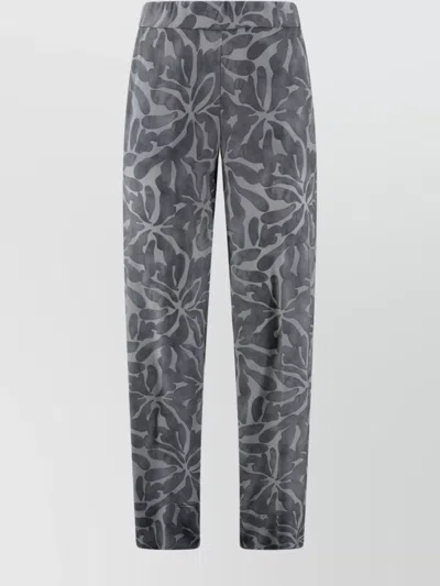 Whyci Viscose Pants With Floral Pattern And Side Pockets In Multi