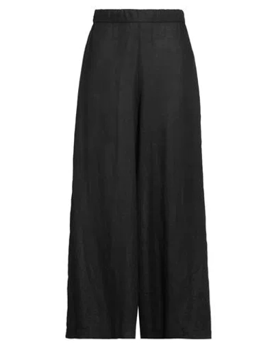 Whyci Woman Pants Black Size 8 Linen