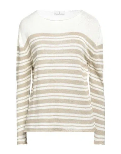 Whyci Woman Sweater Beige Size 4 Linen