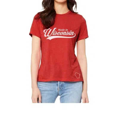 Wi-wear Made In Wisconsin Ladies T-shirt In Red