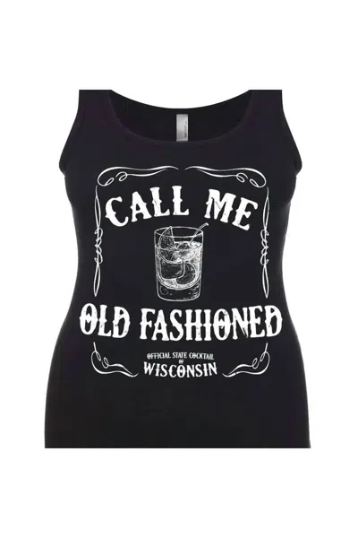 Wi-wear Women's Call Me Old Fashioned Ladies Tank Top In Black