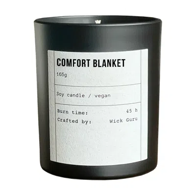 Wick Guru Black / Neutrals / White Comfort Blanket Candle – Soft Cotton, Cream & Musky Scent In Multi