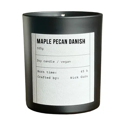 Wick Guru Black / Neutrals / White Maple Pecan Danish Scented Candle – Pecans, Pastry & Maple Syrup In Multi