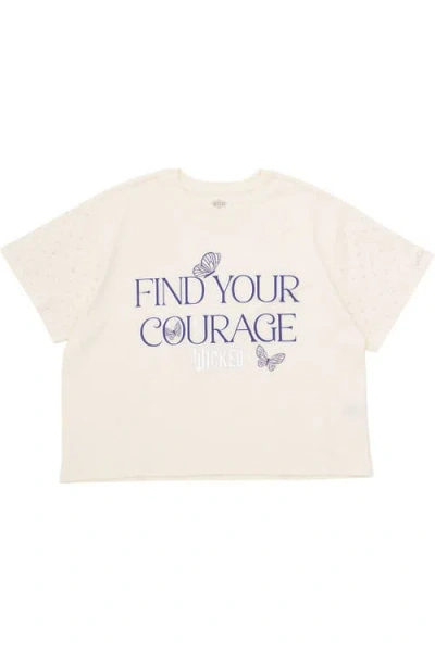 Wicked Cropped Drop Shoulder T-shirt In Neutral