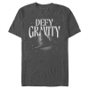 Wicked Defy Gravity Witch Hat Graphic T-shirt In Gray