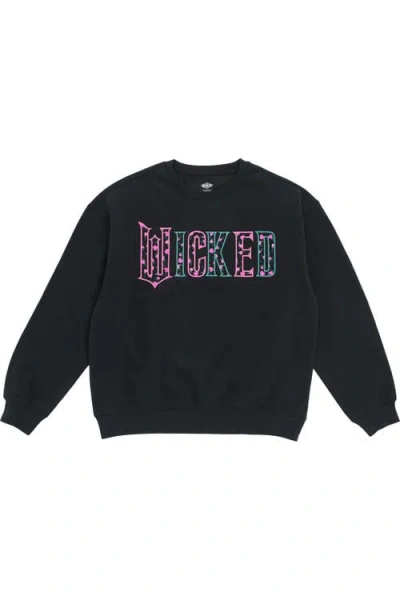 Wicked Fleece Crewneck Pullover In Black