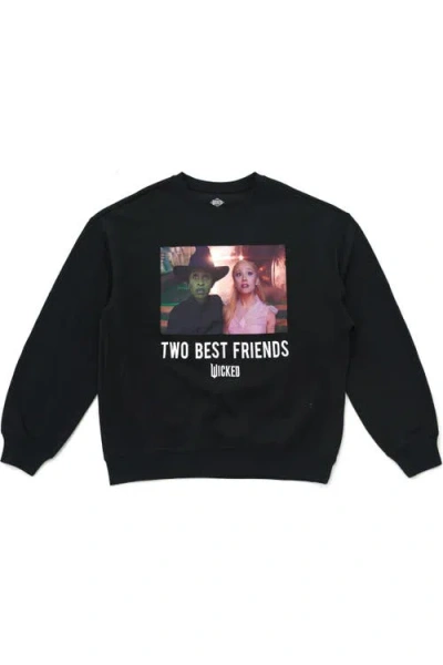 Wicked Fleece Crewneck Pullover In Black