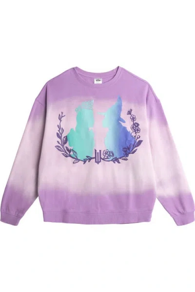 Wicked Fleece Crewneck Pullover In Purple