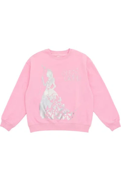 Wicked Fleece Crewneck Pullover In Pink