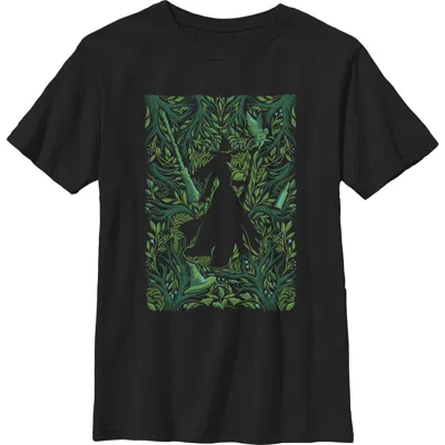 Wicked: For Good Kids'  Boy's Wicked For Good Elphaba Forest Green Poster  Graphic T-shirt In Black