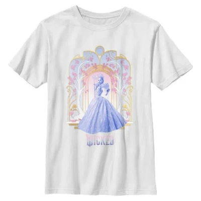 Wicked: For Good Kids'  Boy's Wicked For Good Glinda Flowers And Trees  Graphic T-shirt In White