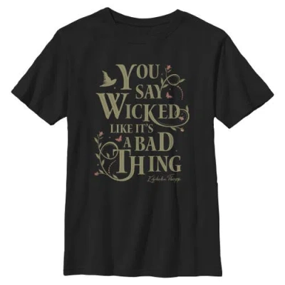 Wicked: For Good Kids'  Boy's Wicked For Good You Say It Like It's A Bad Thing  Graphic T-shirt In Black