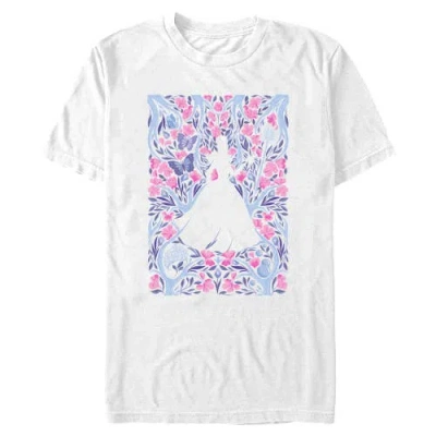 Wicked: For Good Wicked For Good Glinda Floral Purple And Pink Poster  Graphic T-shirt In White