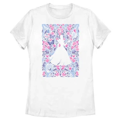 Wicked: For Good Wicked For Good Glinda Floral Purple And Pink Poster  Graphic T-shirt In White