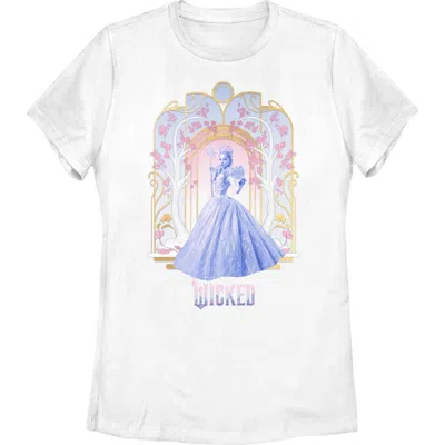 Wicked: For Good Wicked For Good Glinda Flowers And Trees  Graphic T-shirt In White
