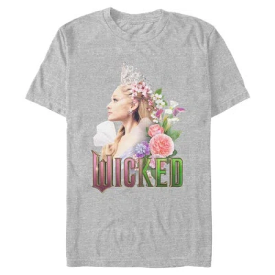 Wicked: For Good Wicked For Good Glinda Side Profile Pose  Graphic T-shirt In Gray