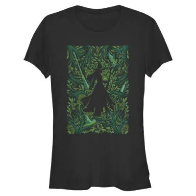 Wicked: For Good Kids'  Junior's Wicked For Good Elphaba Forest Green Poster  Graphic T-shirt In Black