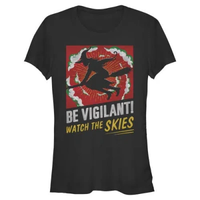 Wicked: For Good Kids'  Junior's Wicked For Good Elphaba Watch The Skies  Graphic T-shirt In Black