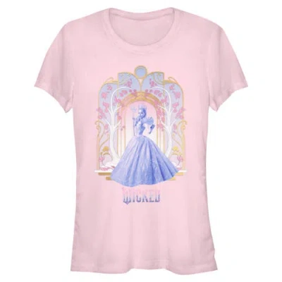 Wicked: For Good Kids'  Junior's Wicked For Good Glinda Flowers And Trees  Graphic T-shirt In Pink