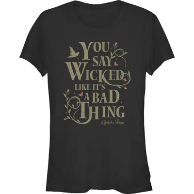 Wicked: For Good Kids'  Junior's Wicked For Good You Say It Like It's A Bad Thing  Graphic T-shirt In Black