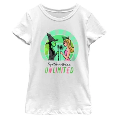 Wicked Kids' Girl's  Cartoon Together We're Unlimited  Graphic T-shirt In White