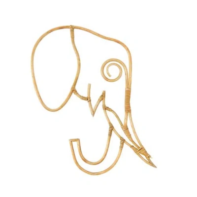 Wicker Village Rattan Elephant In Multi