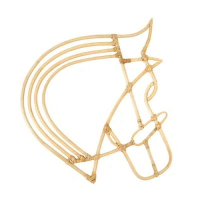 Wicker Village Rattan Horse In Brown