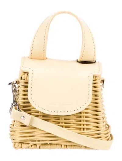 Pre-owned Wicker Wings Wicker Top Handle Bag In Neutral