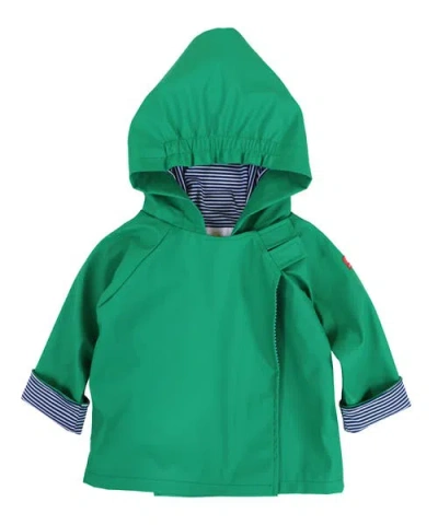 Widgeon Babies'  Comfortable Hooded Favorite Rain Jacket In Green