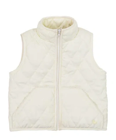 Widgeon Kids'  Faux Fur Lined Classic Quilted Barn Vest In Neutral