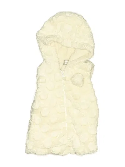 Pre-owned Widgeon Kids' Faux Fur Vest In Ivory