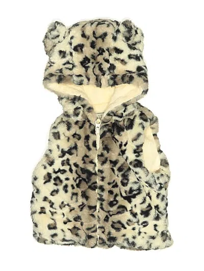 Pre-owned Widgeon Kids' Faux Fur Vest In Ivory