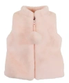 Widgeon Babies'  Faux Fur Zip Front Vest In Pink