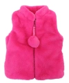 Widgeon Babies'  Faux Fur Zip Front Vest In Pink
