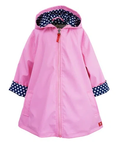 Widgeon Kids'  Hooded A-line Raincoat In Pink