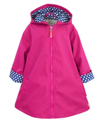 Widgeon Kids'  Hooded A-line Raincoat In Pink